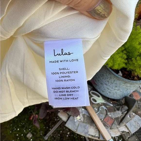 Lulu's Cream Midi Dress with Bow Detail - Picture 9 of 11